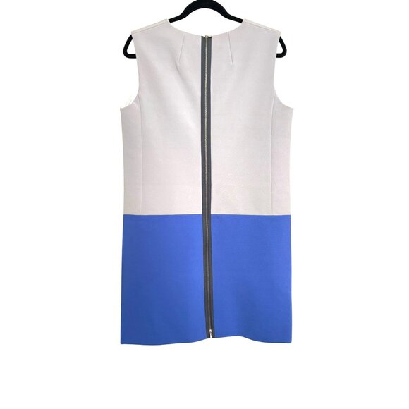 Victoria Beckham $1768 Colorblock Front Pocket Sleeveless Grey Blue Sz 8 - Picture 3 of 9